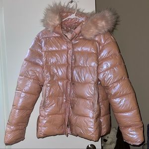 Iridescent Pink Puffer Jacket